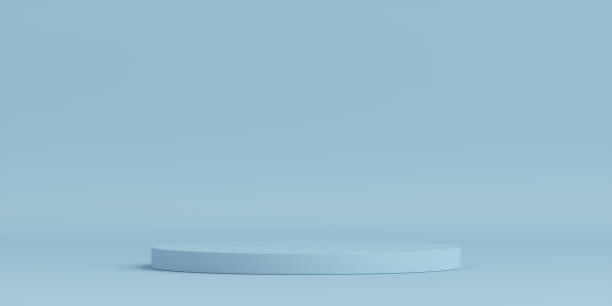 istock Product Podium - Blue Podium, Blue Background. 3D Illustration 1498735157