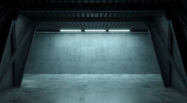 istock Underground bunker or subway station or factory 1498737652