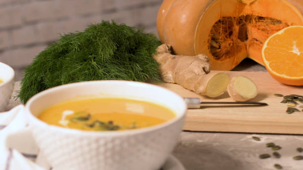 istock Homemade pumpkin soup 1498743381