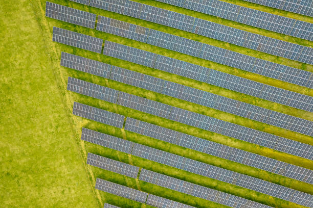 istock Aerial view of solar power station 1498754496