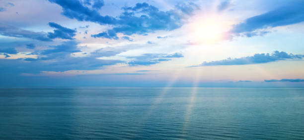 istock Sea surface before sunrise. Wide photo. 1498768325