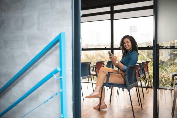 istock Business woman taking a break 1498769258