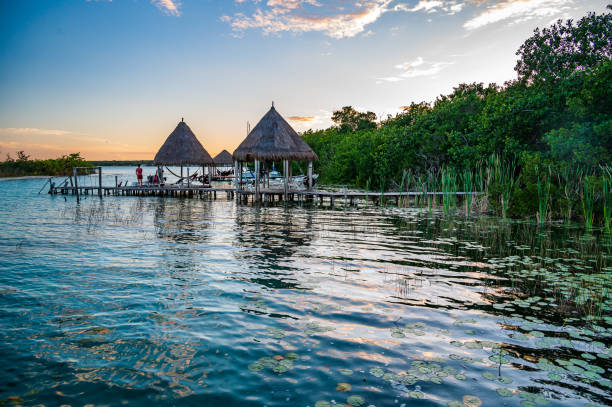 Paradise Beach Resort in Bacalar - fotografia de stock