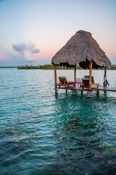 Paradise Beach Resort in Bacalar - fotografia de stock