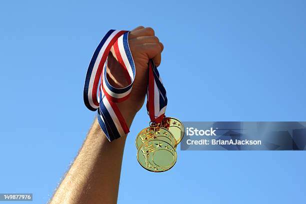 Goldmedaille Gewinner Stockfoto und mehr Bilder von Internationales Sportereignis - Internationales Sportereignis, Goldmedaille, Medaille