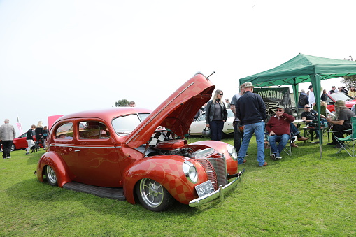 Eastbourne, UK - April 30, 2023: Magnificent Motors Classic Car Show at Eastbourne, East Sussex, UK