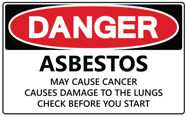 Vector illustration of Danger Asbestos