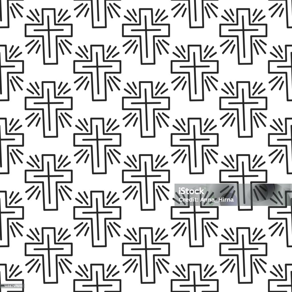Simple Christian Patterns Seamless Pattern With Christian Crosses Print For Textile Wallpaper ...