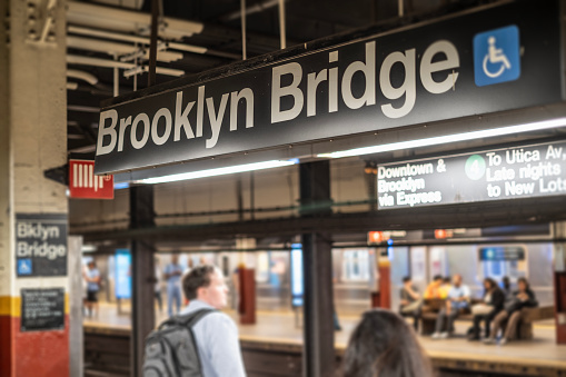 Brooklyn Bridge Subway Station, New York City.