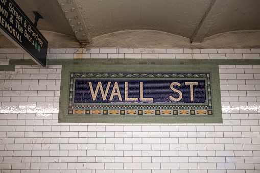 Wall Street Subway Station, New York City.