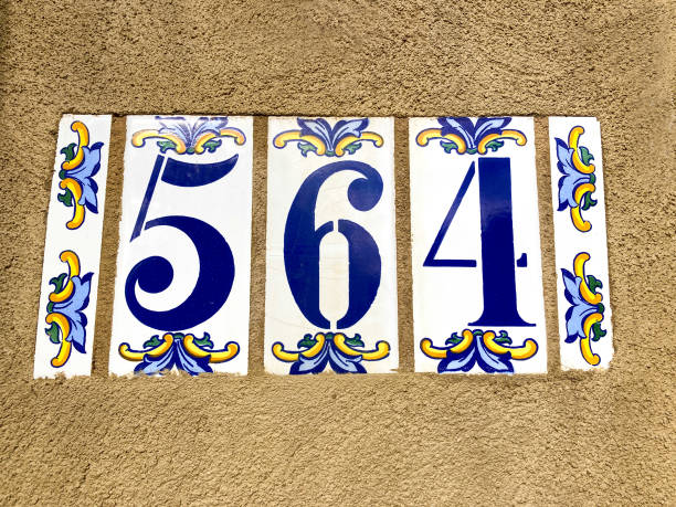 istock Colorful Ceramic Number 564 Street Address Tile 1498810913