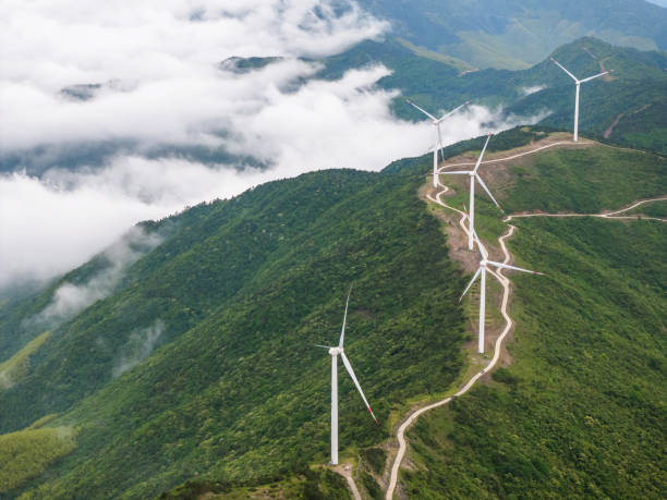istock Wind power station on top of the mountain 1498811755