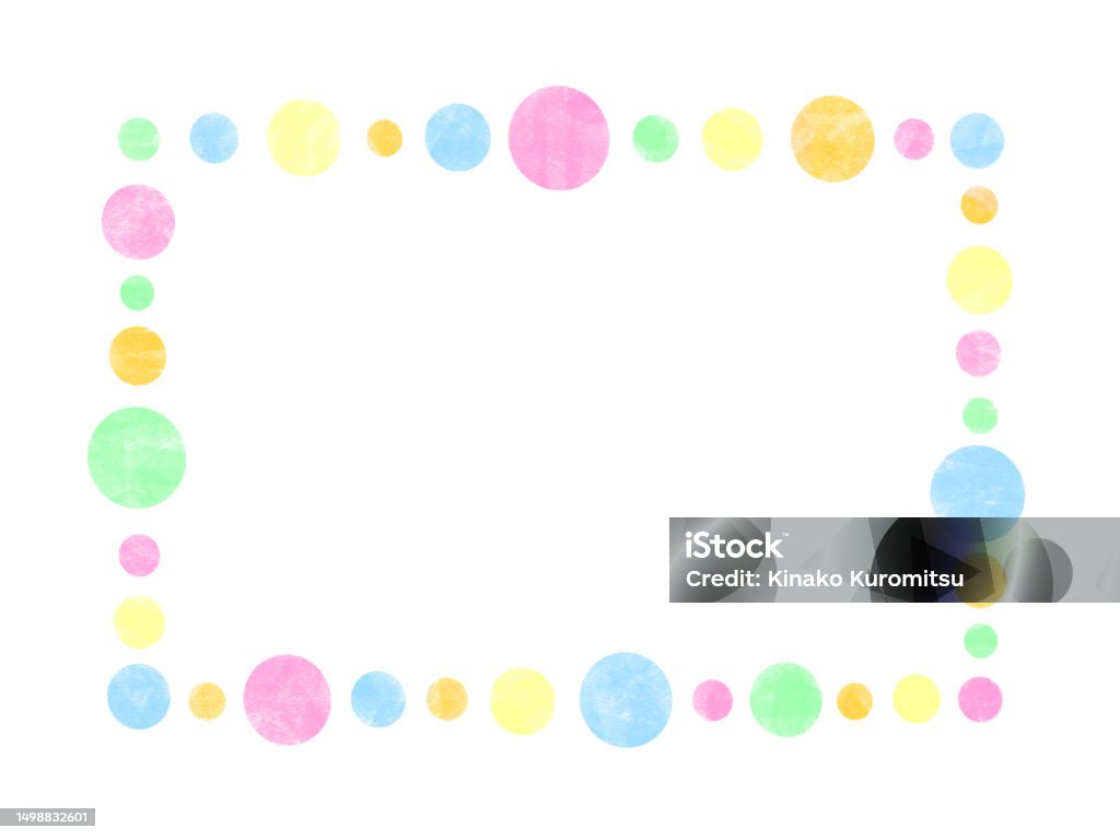 Colorful Polka Dot Frame Background Illustration Stock Illustration