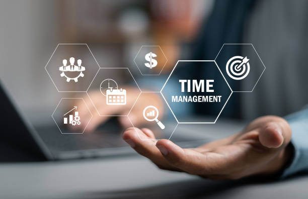 istock Time management concept. Businessman planning their work to increase efficiency and reduce work time. 1498834496