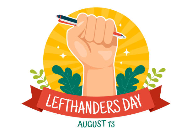 Happy LeftHanders Day Celebration Vector Illustration with Raise Awareness of Pride in Being Left Handed in Flat Cartoon Hand Drawn Templates Happy LeftHanders Day Celebration Vector Illustration with Raise Awareness of Pride in Being Left Handed in Flat Cartoon Hand Drawn Templates left handed stock illustrations