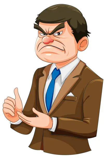 Vector illustration of Business man cartoon character