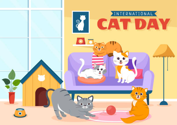 istock International Cat Day Vector Illustration on August 8 with Cats Animals Love Celebration in Flat Cartoon Hand Drawn Background Templates 1498835710