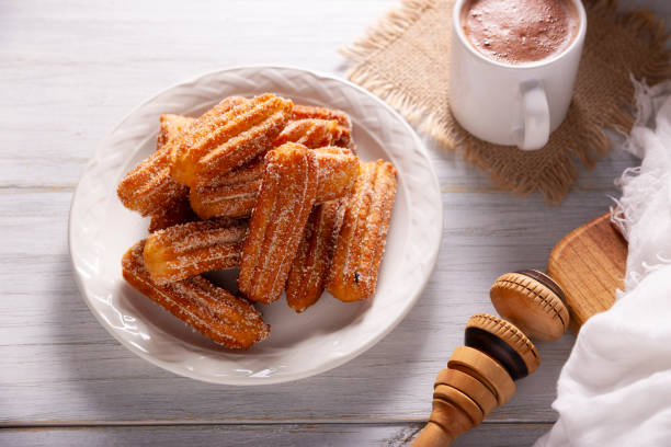 istock Homemade Churros and Hot Chocolate 1498846100