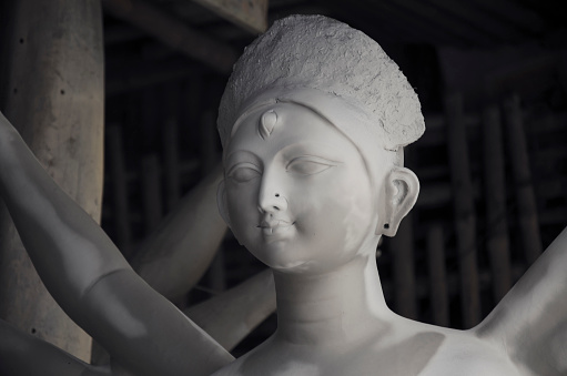 A clay model in kolkata durga puja clay sculpter idol airt325