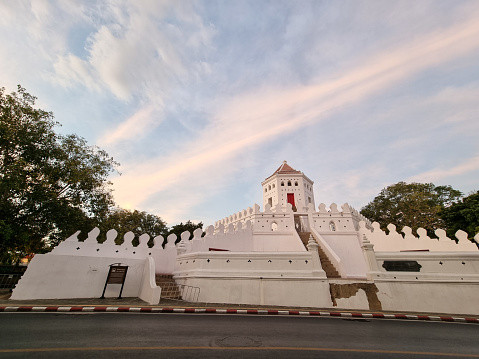 Scenic view of the octagonal structure Phra Sumen Fort in Bangkok.