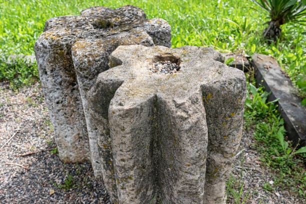 istock Stone gears from an ancient mechanism used in mill 1498858695