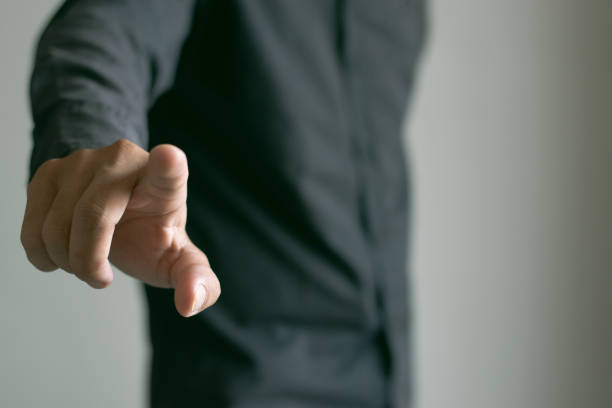istock Businessman pointing hand with free space suitable for conducting business work 1498860473