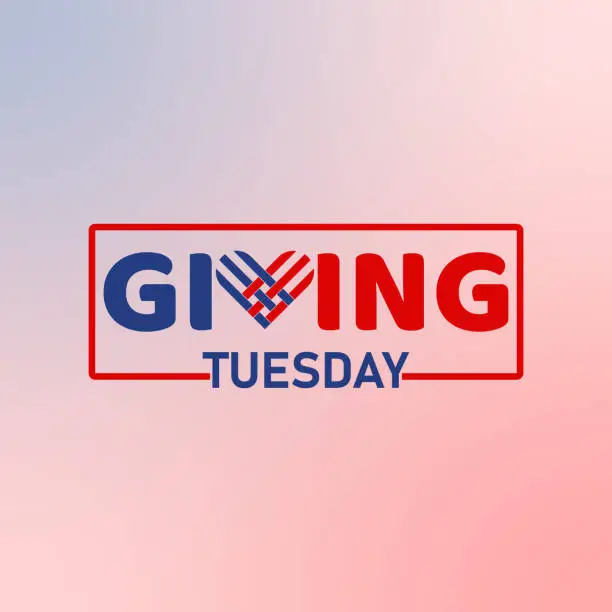 Vector illustration of Giving Tuesday, global day of charitable giving, Charity campaign banner design, modern background vector illustration