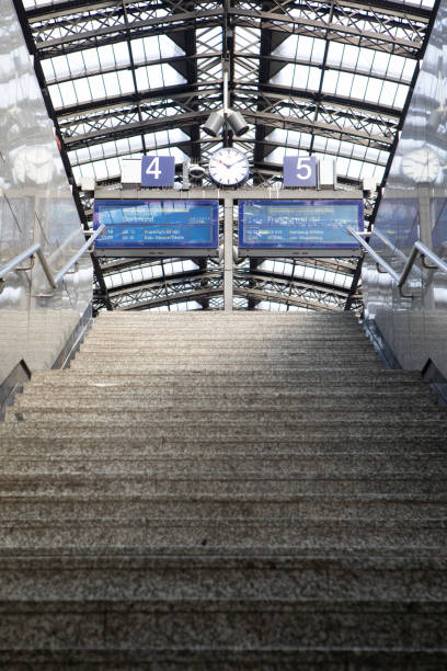 istock Steps leading up to a railway station platform 1498863732