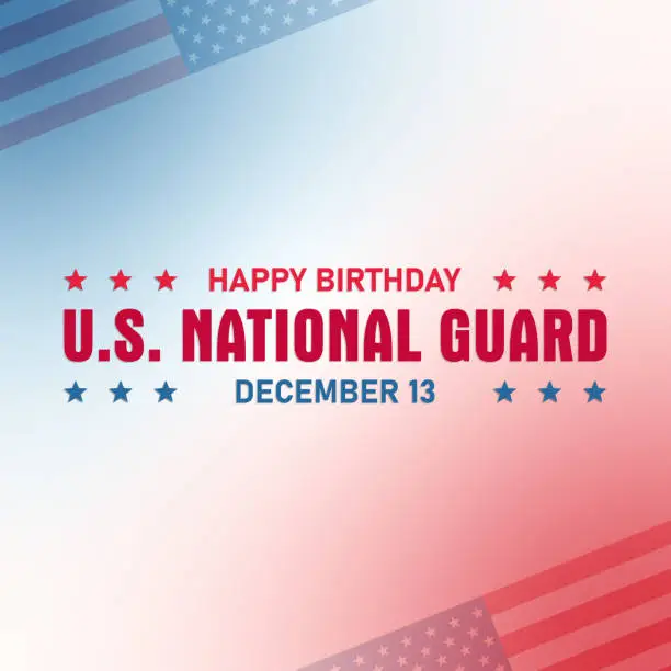 Vector illustration of United States National Guard birthday, to show appreciation for the U.S. national guards, modern background vector illustration