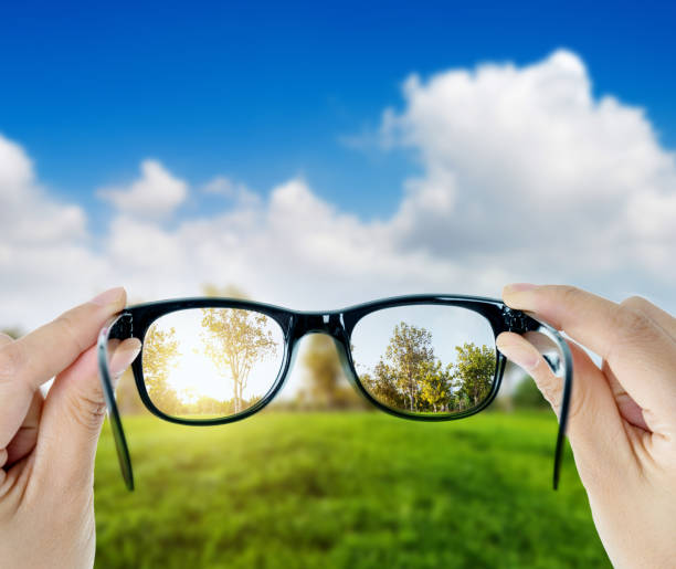 istock Eye glasses looking to public park 1498876257