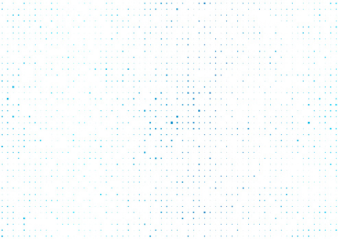 Bright blue small square dots abstract background. Vector design