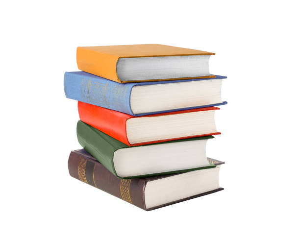 istock Stack of colorful books isolated on white background 1498878171