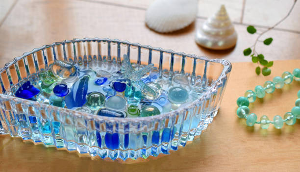 marbles in a glass vase