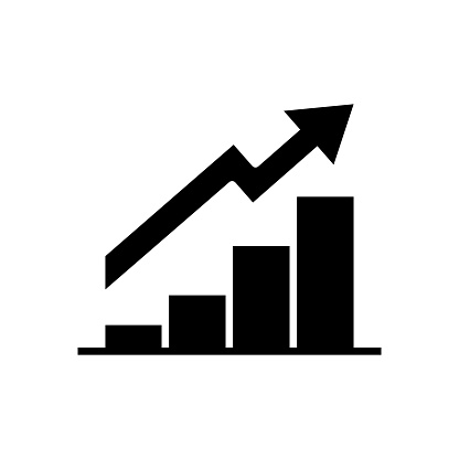 Performance Chart Icon Solid Style. Vector Icon Design Element for Web Page, Mobile App, UI, UX Design