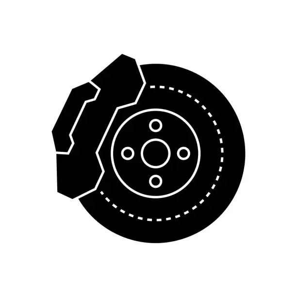 Vector illustration of Break Disk Icon Solid Style. Vector Icon Design Element for Web Page, Mobile App, UI, UX Design