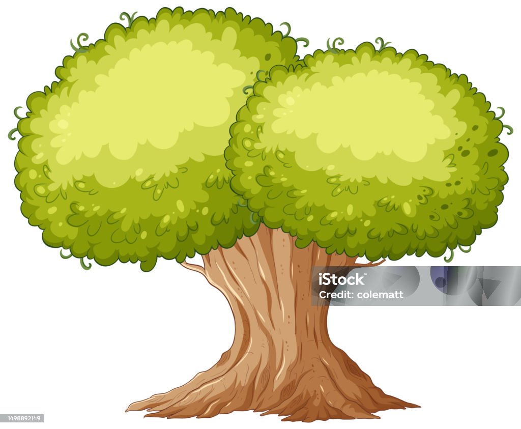 Cartoon Tree Rasterized Simple Isolated Simple Tree Cartoon Stock Illustration - Download Image Now ...