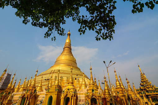 Shwedagon Pagoda in Yangon, Myanmar. Shwedagon is known as the most sacred pagoda in Myanmar.