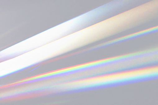 Light rays prism rainbow refraction light background overlay effect