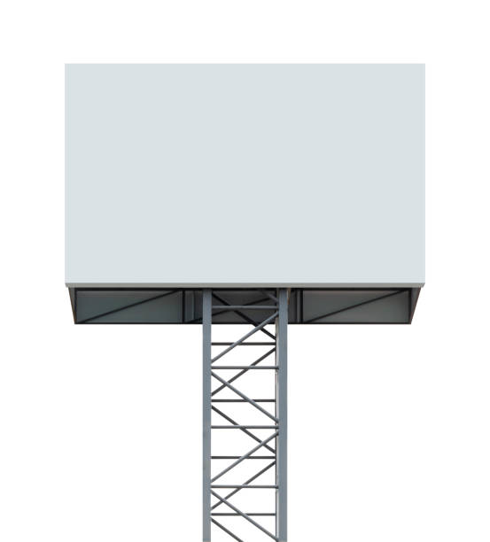 istock Outdoor pole light box billboard isolated on white background with clipping path 1498894335