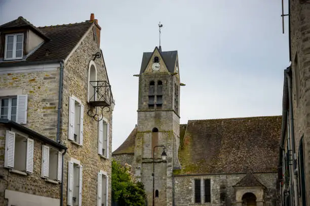 View on the church of the village of Maincy in Seine et Marne in france