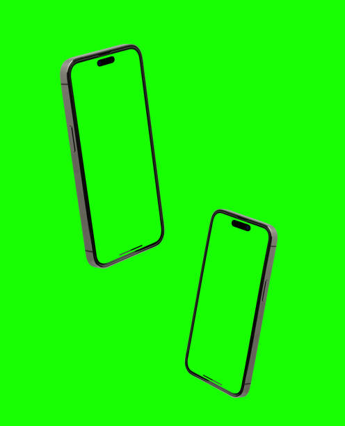 istock Mockup smart phone new generation and screen Transparent and Clipping Path isolated 1498900579