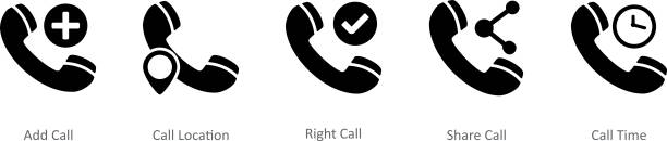 istock A set of 5 Contact icons as add call, call location, right call, share call 1498900718