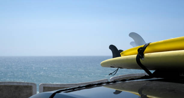 istock Surfboards loaded onto a car near the coast 1498902497