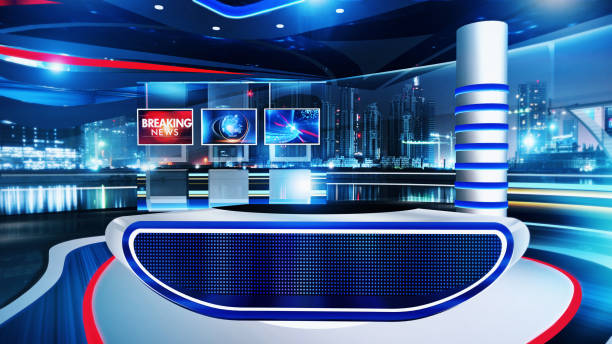 istock Tv news studio Background 1498903498