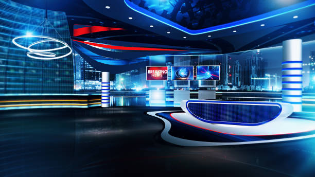 istock Tv news studio Background 1498903529