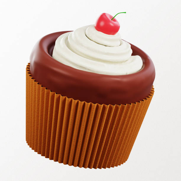 istock Delectable chocolate bread adorned with creamy topping and juicy cherries. 1498910479