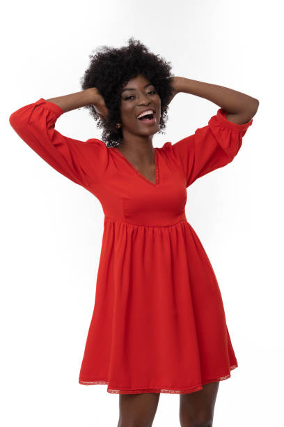istock Woman in red dress . 1498912830