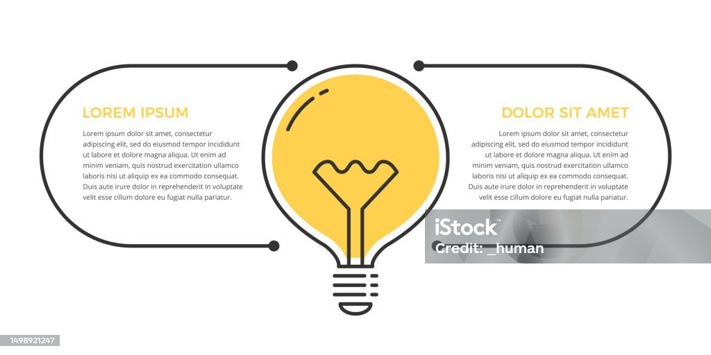 Bulb Text Bulb With Place For Text Stock Illustration - Download Image Now ...