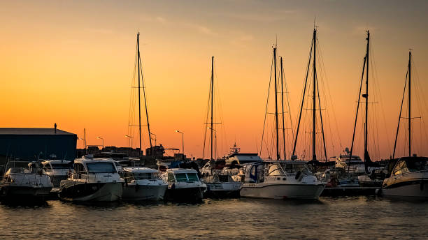 istock Sunset at the Touristic Harbor of Tomis 1498924936