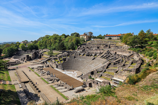 The substantial ruins of Roman theater now used for open -air concerts and festivals.